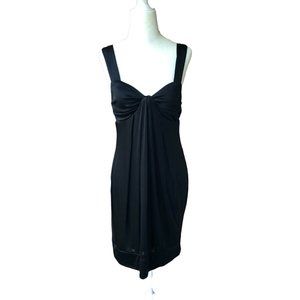 Cache' Sleeveless Black Cocktail Dress Sz S Nylon/Spandex V-Neck Evening